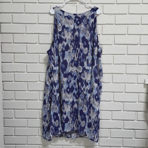 Maggie Barnes Blue/Gray Sleeveless Lined Beaded Neckline Formal Dress. Sz 5X - Picture 7 of 8